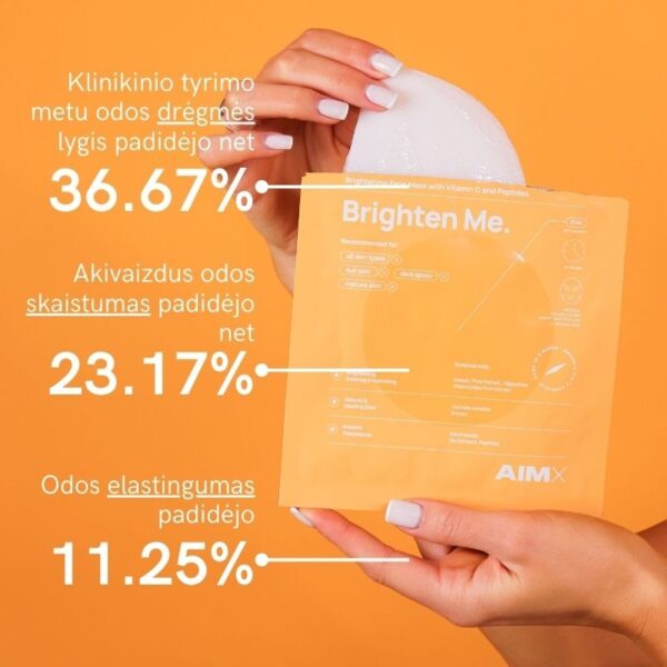 Greito poveikio skaistinanti veido kaukė su vitaminu C AIMX „Brighten Me“ - Image 2