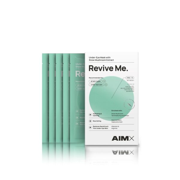 Drėkinanti ir gaivinanti paakių kaukė su hialuronu AIMX „Revive Me“