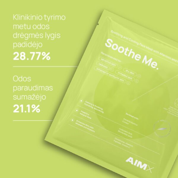 Greito poveikio raminanti veido kaukė su peptidais AIMX „Soothe Me“ - Image 2