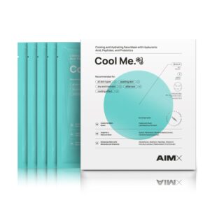 Greito poveikio intensyviai regeneruojanti ir drėkinanti lakštinė kaukė su vėsinančiu ir raminančiu poveikiu AIMX “Cool Me”