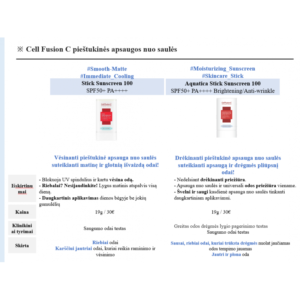 Stick Sunscreen SPF50+/PA++++ pieštukinė apsauga nuo saulės