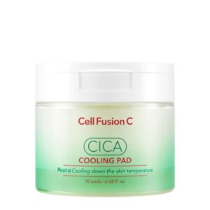 Cell Fusion C Vėsinantis ir raminantis veido tonikas „Cica Cooling Pad" 180ml.